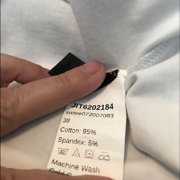 Shein Lettuce Edge Ruched Long Sleeve Baby Tee Crop Top White Large - Picture 12 of 12